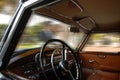 Interior of an old vehicle that circulates at high speed Royalty Free Stock Photo