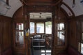 Interior of an old /vintage tram in Porto - Portugal Royalty Free Stock Photo