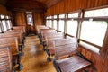 Interior of old wagon steam train passengers Royalty Free Stock Photo