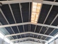 Interior of the old warehouse with clerestory on the roof