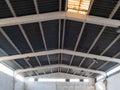 Interior of the old warehouse with clerestory on the roof Royalty Free Stock Photo