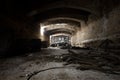 Interior of an old wine cellar, barrels Royalty Free Stock Photo