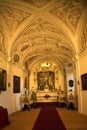 The interior of one of the halls of the castle Sternberk, Czech Republic. Royalty Free Stock Photo