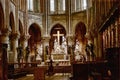 Interior Notre Dame de Paris. France.