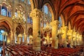 Interior of one of the oldest Cathedrals in Europe- Notre Dame de Paris Royalty Free Stock Photo