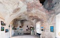 Interior of one of the rooms of the St. Miklos in Chynadiyovo village, in Ukraine Royalty Free Stock Photo