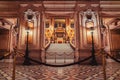 Paris, France - November 14, 2019: Interior of the Opera National de Paris Garnier lobby of the main staircase Royalty Free Stock Photo