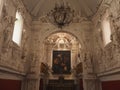 The interior of Oratory of Saint Lawrence with the painting of Caravaggio