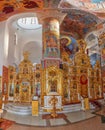 The interior of an Orthodox Church in Central Russia.