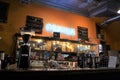 Interior, Osmium Coffee Bar in Chicago, Illinois USA.