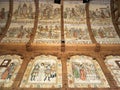 Interior paintings at wooden church of Botiza Royalty Free Stock Photo