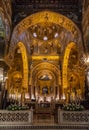 Interior of the Palatine Chapel of Palermo, Sicily, Italy Royalty Free Stock Photo