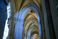 Interior of Pannonhalma Benedictine abbey with the painting of the ceiling