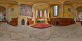 360 Interior Panorama of the Lutheran Cathedral of Saint Mary Chancel, Sibiu, Romania