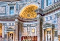 Interior of the Pantheon in Rome, Italy Royalty Free Stock Photo