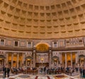 Interior of the Pantheon in Rome Italy Royalty Free Stock Photo