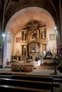 Interior of Parish Church of Our Lady of the Assumption in La Alberca, Salamanca, Spain Royalty Free Stock Photo