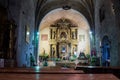 Interior of Parish Church of Our Lady of the Assumption, La Alberca, Salamanca, Spain Royalty Free Stock Photo