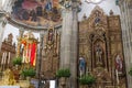 Interior of the Parroquia de San Juan Bautista church in Coyoacan, Mexico City - Mexico Royalty Free Stock Photo