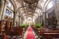 Interior of the Parroquia de San Juan Bautista church in Coyoacan, Mexico City - Mexico Royalty Free Stock Photo