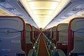 Interior of passenger aircraft Royalty Free Stock Photo