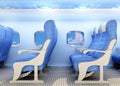 Interior passenger aircraft. Royalty Free Stock Photo