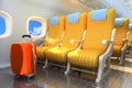 Interior passenger aircraft Royalty Free Stock Photo