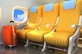 Interior passenger aircraft Royalty Free Stock Photo