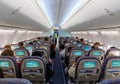 Interior of passenger aircraft Royalty Free Stock Photo