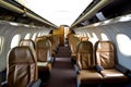 Interior of a passenger seat of the plane Royalty Free Stock Photo