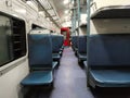 Interior in passenger train of Indian railways Royalty Free Stock Photo