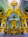 Interior of the Peter and Paul Cathedral in St Petersburg Royalty Free Stock Photo