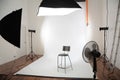 Interior of photographic studio Royalty Free Stock Photo