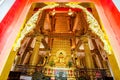 Interior of Phrathat Nong Bua. The pagoda modeled from Mahabodhi Temple India