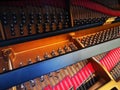 Interior of piano - tuning buttons Royalty Free Stock Photo