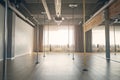 Interior of pole dance studio with huge mirrors Royalty Free Stock Photo