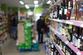 Interior of Polish supermarket in Barcelona. Royalty Free Stock Photo