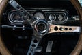 Interior of pony car Ford Mustang Coupe, 1971