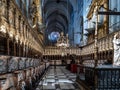 Interior of the Primate Cathedral of Saint Mary in Toledo, Spain