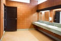 Interior of public clean toilet in a shared toilet there is a wide selection Royalty Free Stock Photo