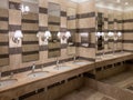 Interior of public luxury restroom Royalty Free Stock Photo