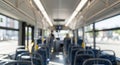 Interior of a public transit bus Royalty Free Stock Photo