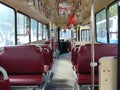 interior of public transport bus Royalty Free Stock Photo