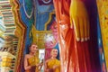 Interior of Purana Viharaya, Sri Pushparama Vihara, Buddha statues, Balapitiya, Sri Lanka