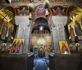 Interior of Putna monastery, Bucovina, Romania