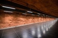 Interior of Radhuset metro station in Stockholm, Sweden.