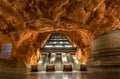 Interior of Radhuset station, Stockholm metro Royalty Free Stock Photo