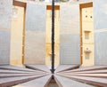 Interior of Rama Yantra - an Astronomical Instrument at Observatory, Jantar Mantar, Jaipur, Rajasthan, India