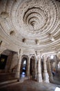 Interior of Ranakpur Temple in Rajasthan, India