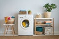 Laundry room with a washing machine